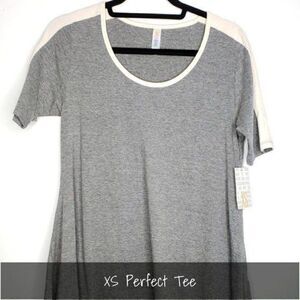 LuLaRoe Perfect T XS Grey Pink NEW